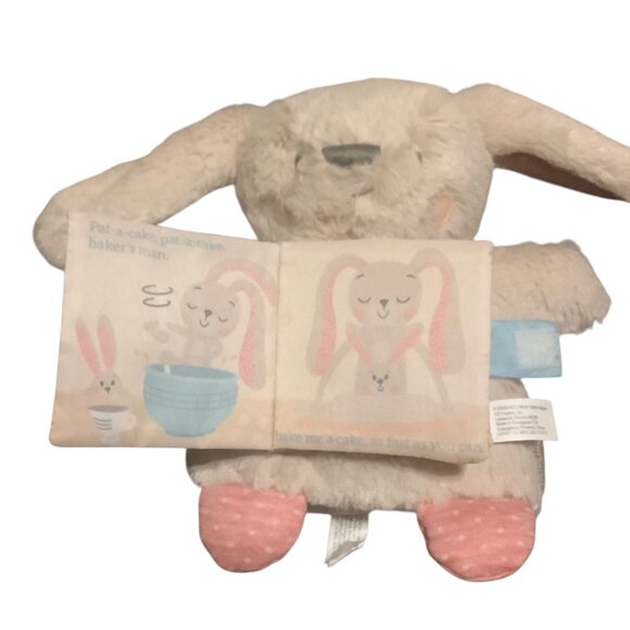 Demdaco Pat-A-Cake Puppy Plush Bunny Toy With Soft Book For Babies - Picture 3 of 9